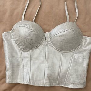 CROC PRINT CORSET TOP